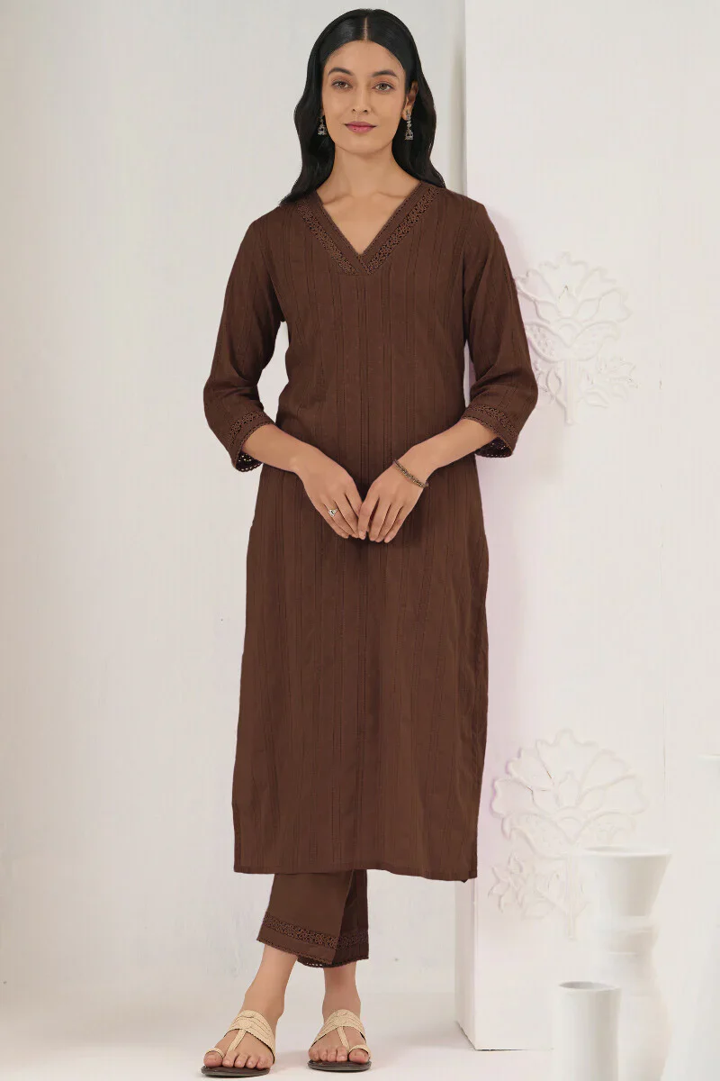 Surplus: Roza Seher Brown Narrow Pants - Image 3