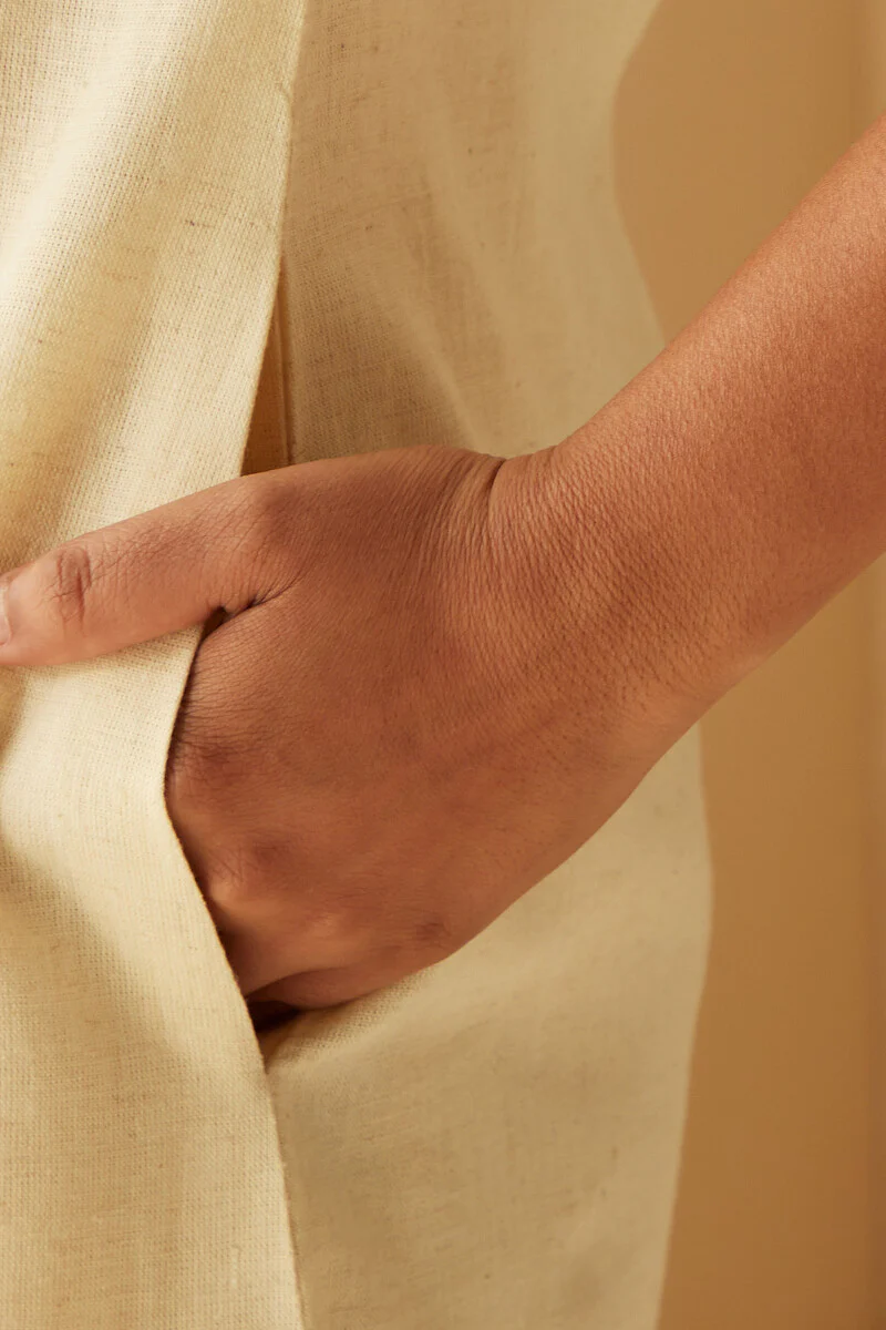 Roza Seher Cream Kurta - Image 5