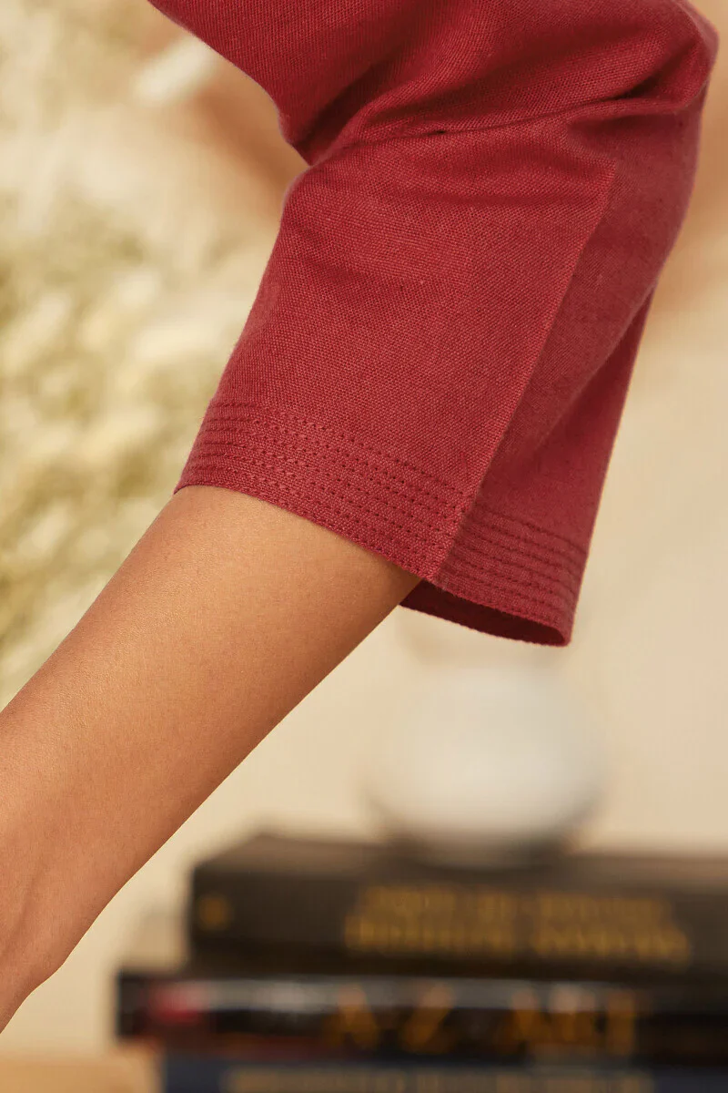 Roza Seher Crimson Red Kurta - Image 6