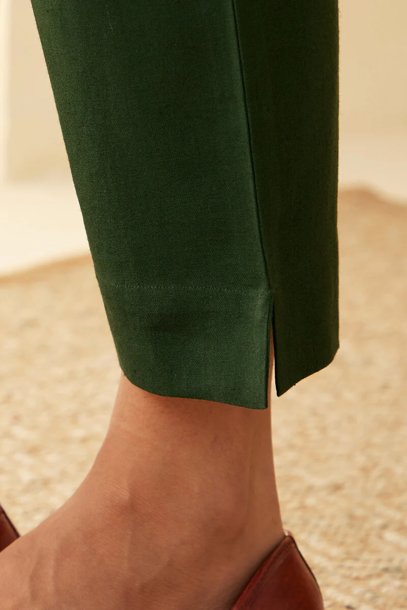 Roza Seher Green Narrow Pants - Image 2