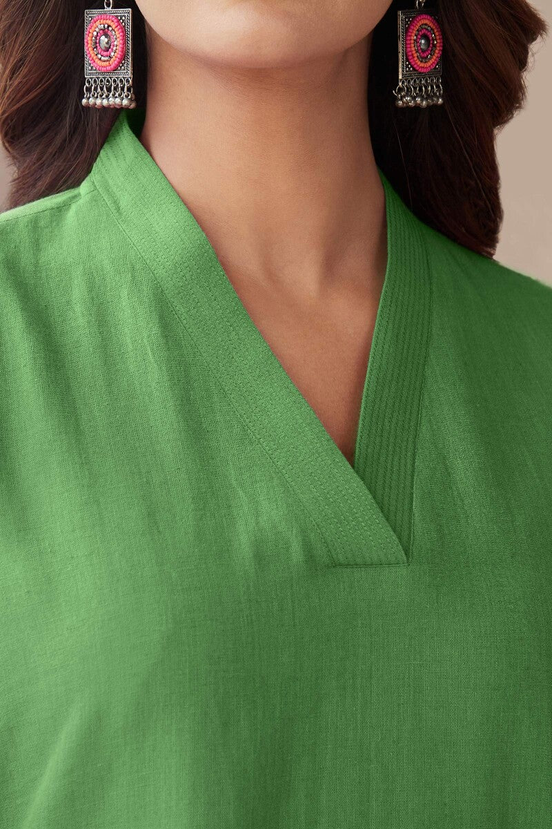 Roza Seher Leaf Green Kurta - Image 5
