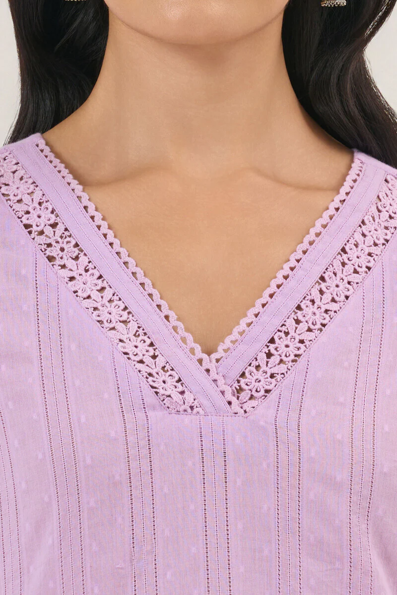 Roza Seher Lilac Kurta - Image 4