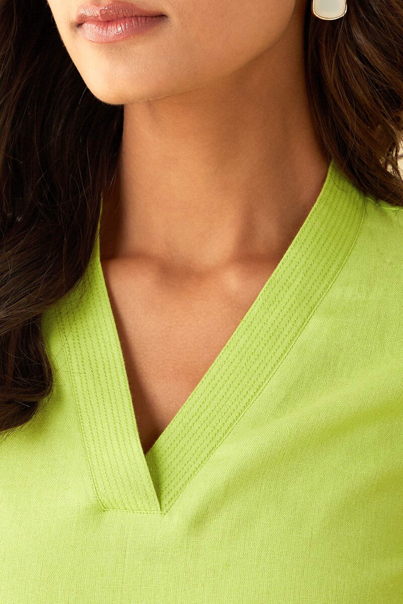 Roza Seher Lime Green Kurta - Image 4