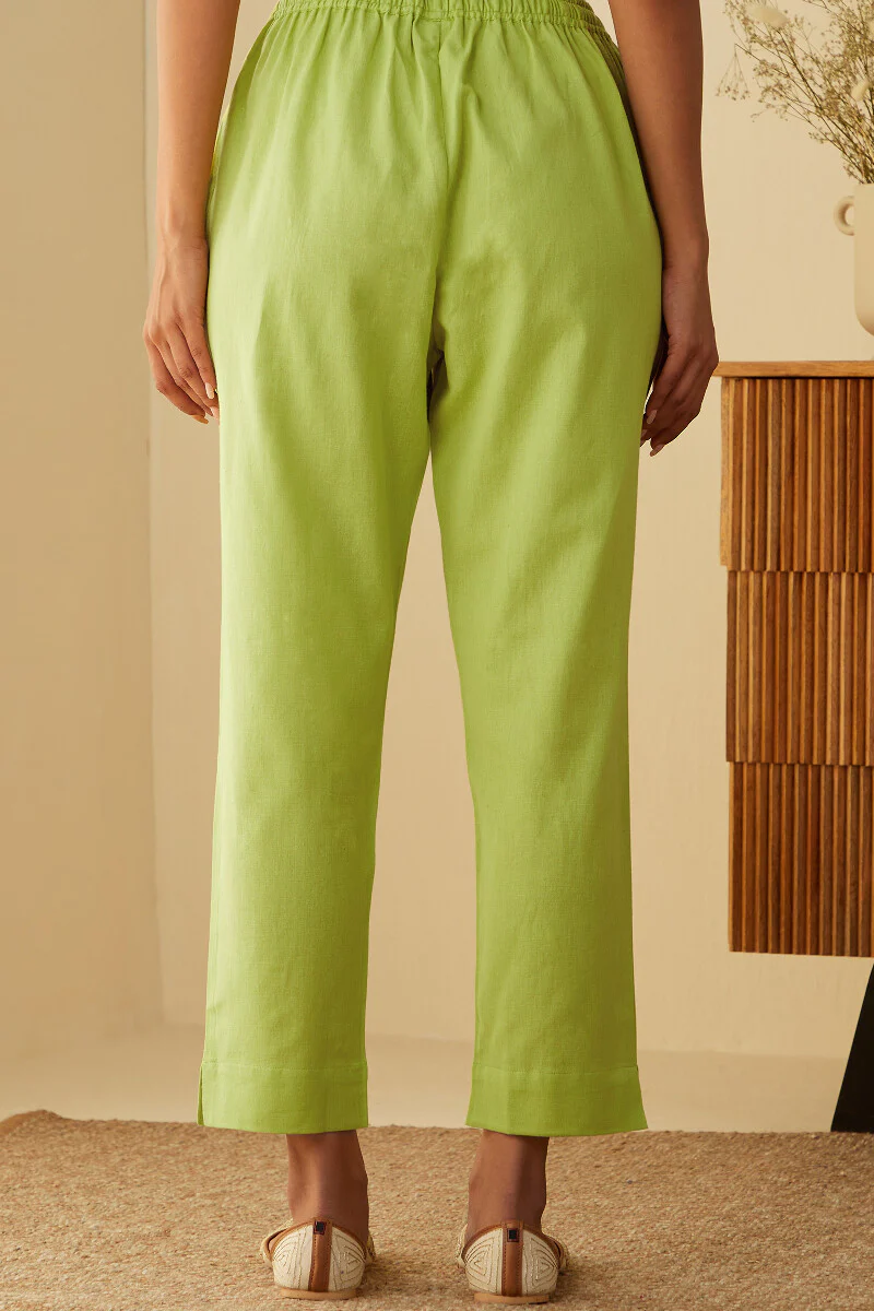 Roza Seher Lime Green Narrow Pants - Image 5