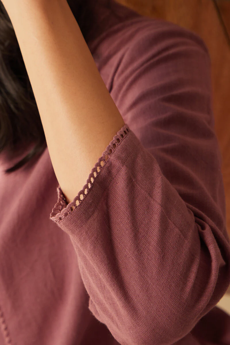 Roza Seher Mauve Kurta - Image 6