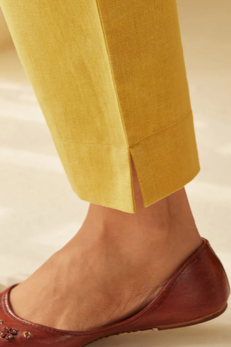 Roza Seher Mustard Narrow Pants - Image 4