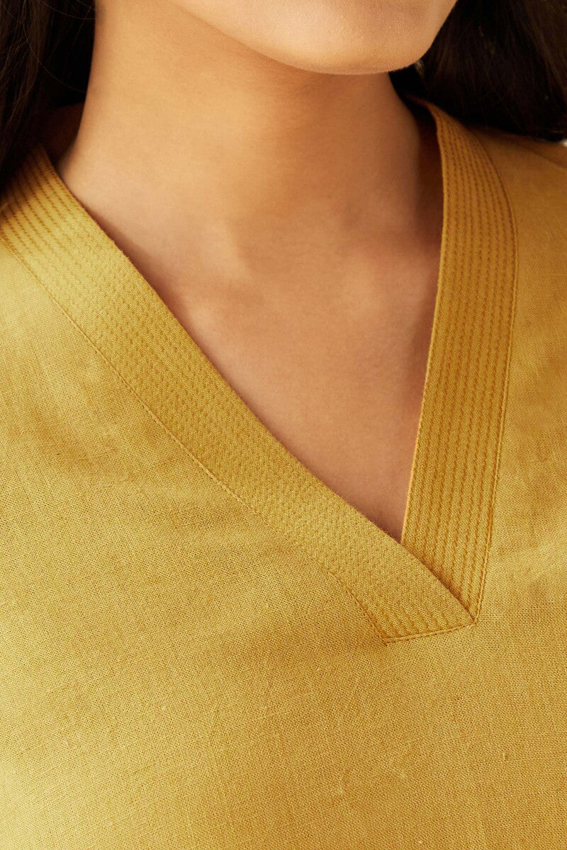 Roza Seher Mustard Top - Image 2
