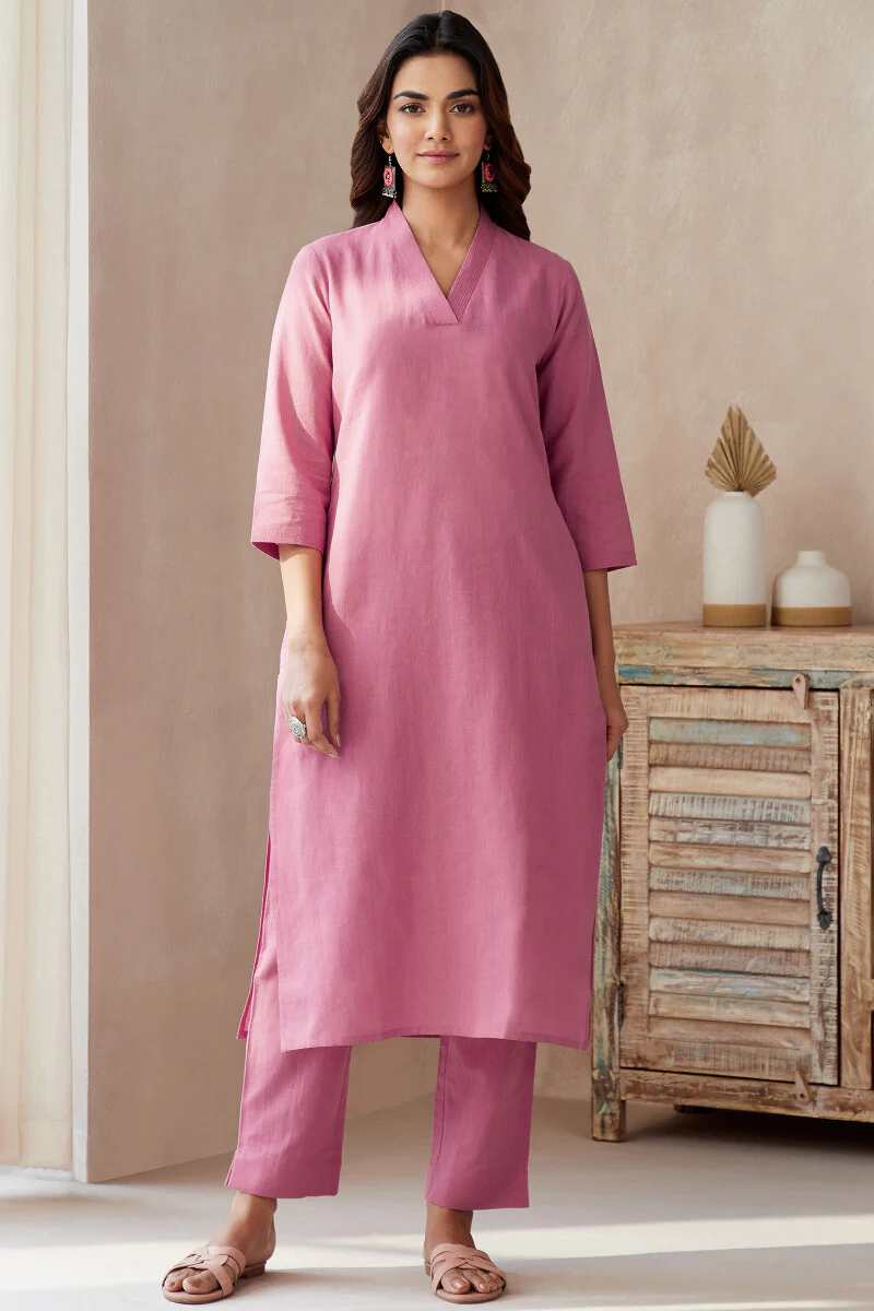 Roza Seher Pink Narrow Pants - Image 3