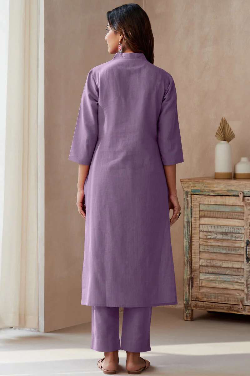 Roza Seher Purple Kurta - Image 8
