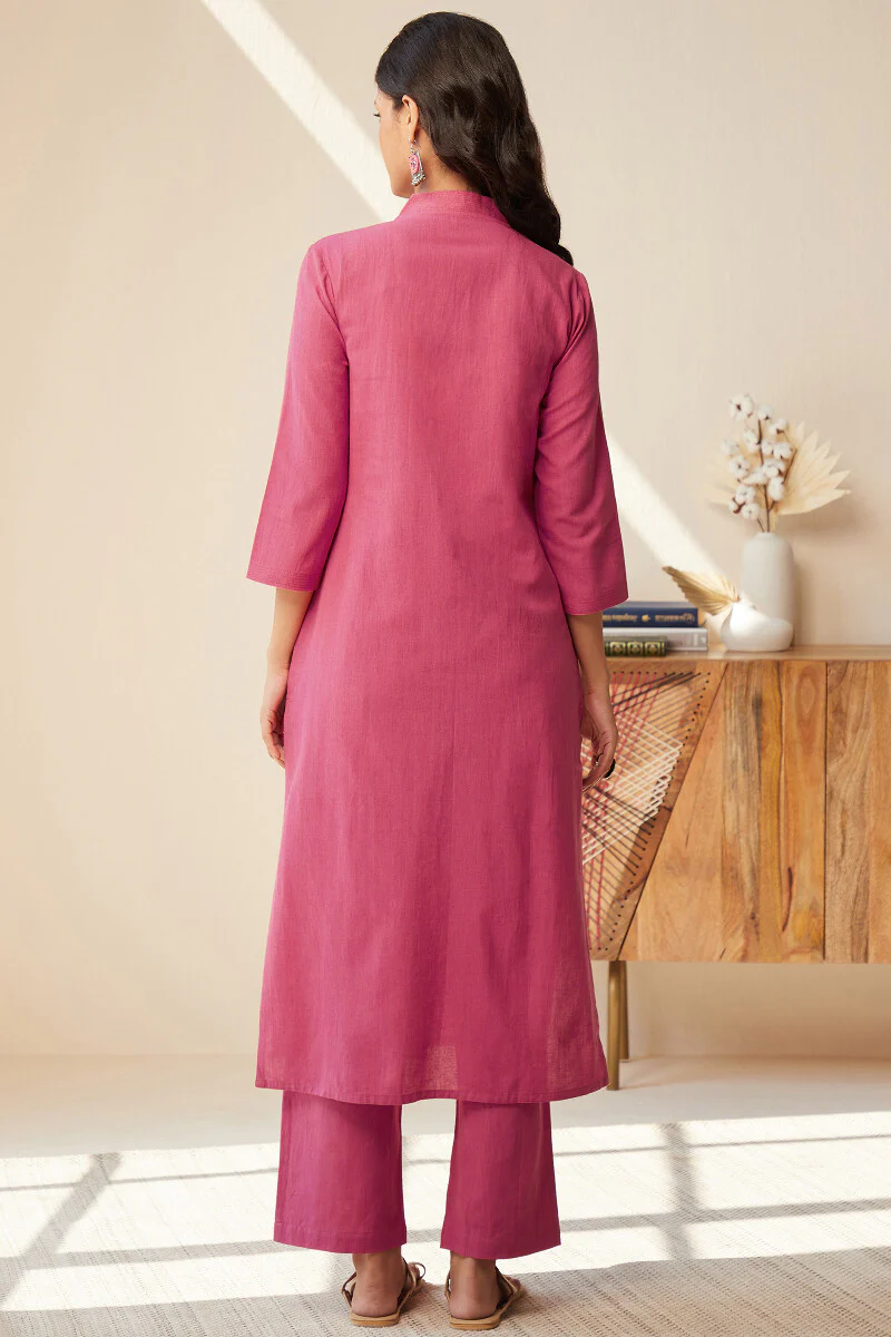 Roza Seher Rose Pink Kurta - Image 7