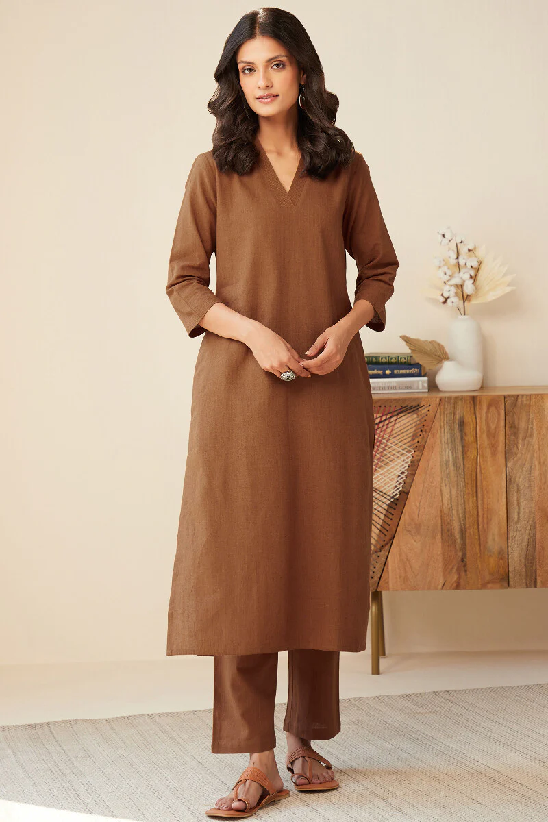 Roza Seher Rust Orange Pants - Image 3
