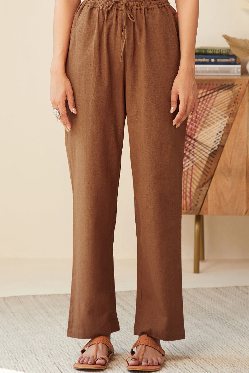 Roza Seher Rust Orange Pants