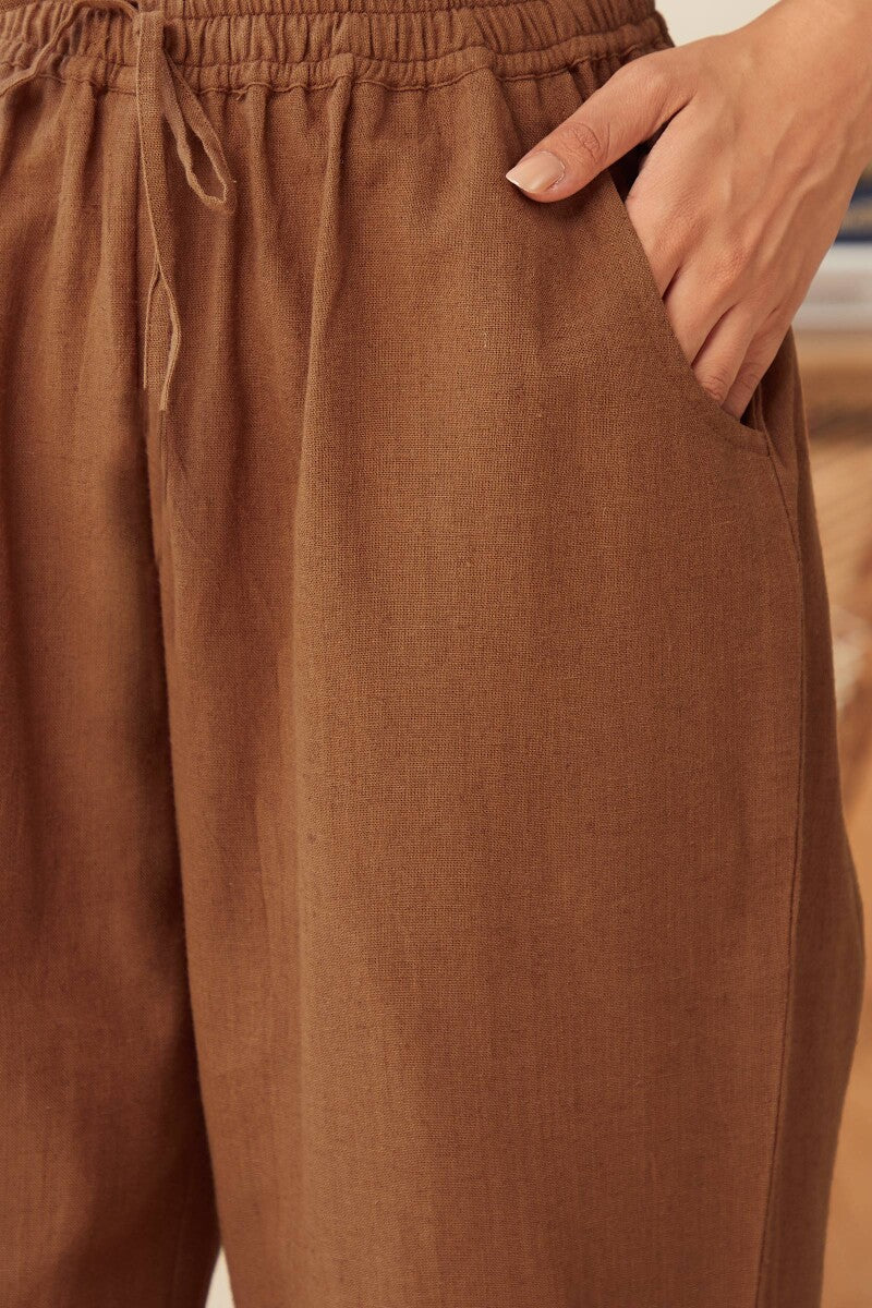 Roza Seher Rust Orange Pants - Image 4