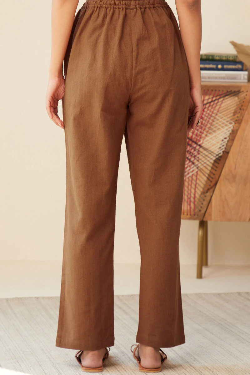 Roza Seher Rust Orange Pants - Image 5
