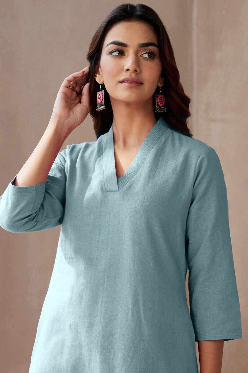 Roza Seher Sky Blue Kurta - Image 4