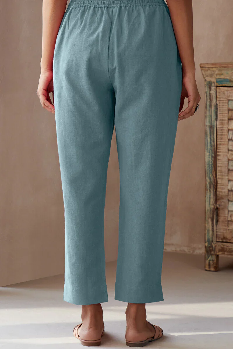 Roza Seher Sky Blue Narrow Pants - Image 5