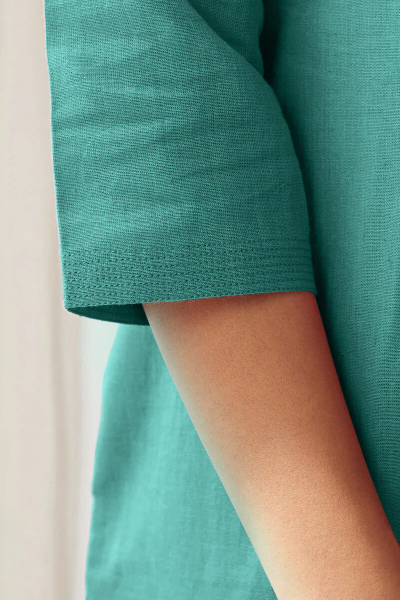 Roza Seher Turquoise Kurta - Image 6