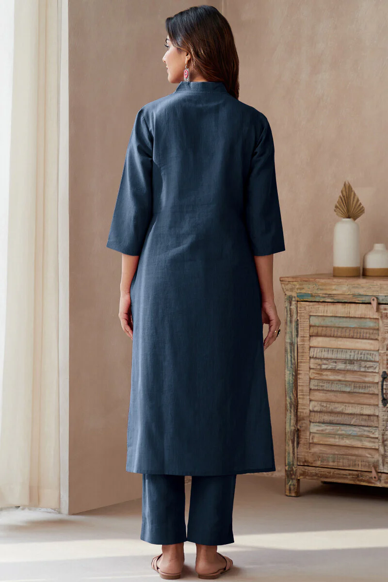 Roza Seher Twilight Blue Kurta - Image 8