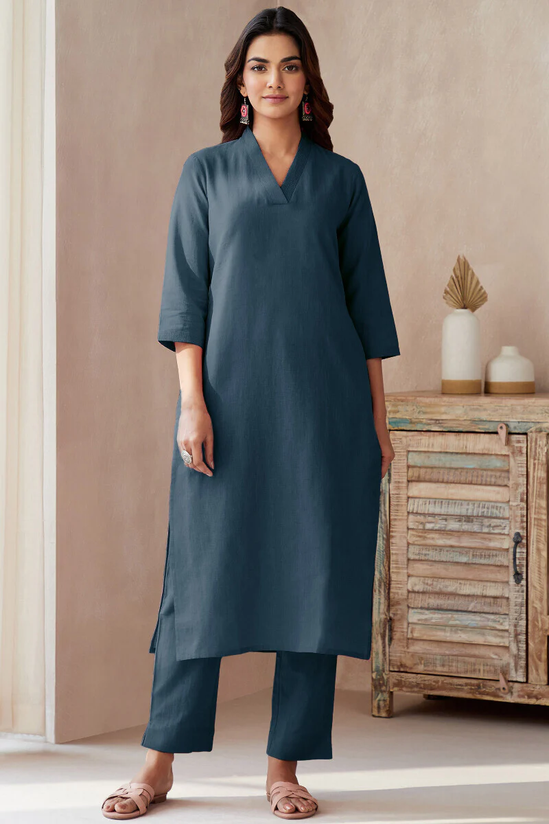 Roza Seher Twilight Blue Narrow Pants - Image 3