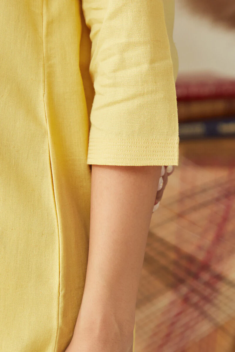 Roza Seher Yellow Kurta - Image 6
