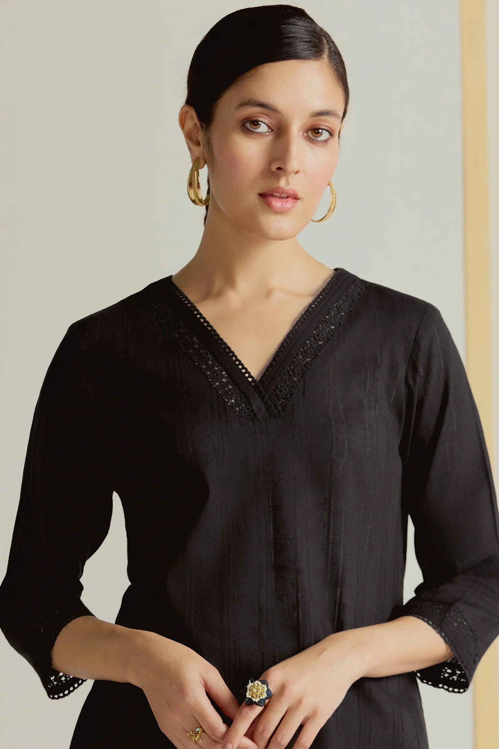 Roza Sehr Black Kurta - Image 4