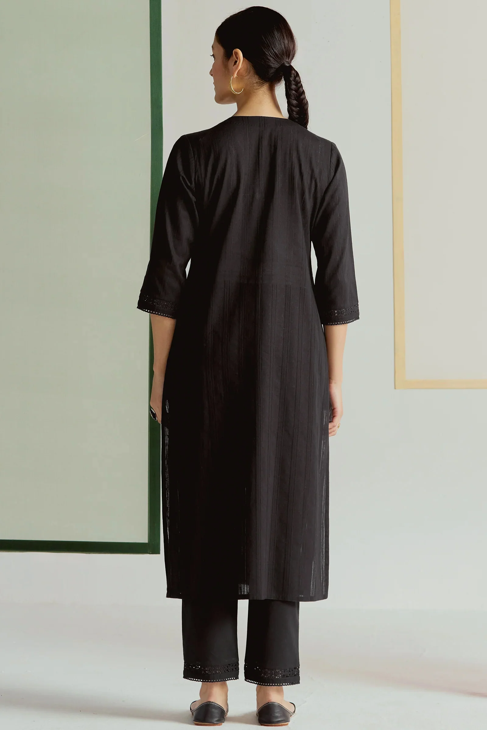 Roza Sehr Black Kurta - Image 7
