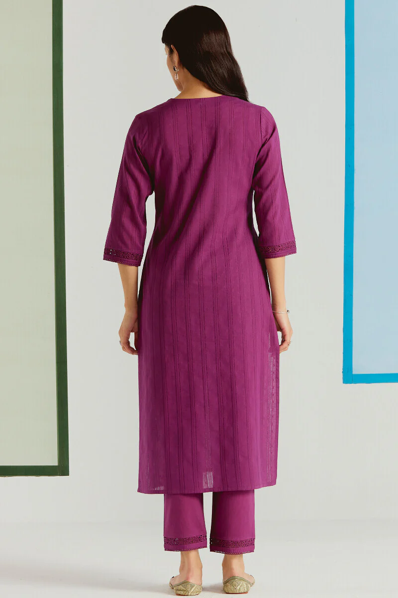 Roza Sehr Magenta Kurta - Image 8