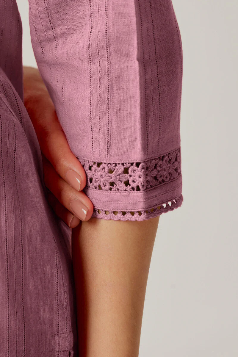Roza Sehr Mauve Kurta - Image 6