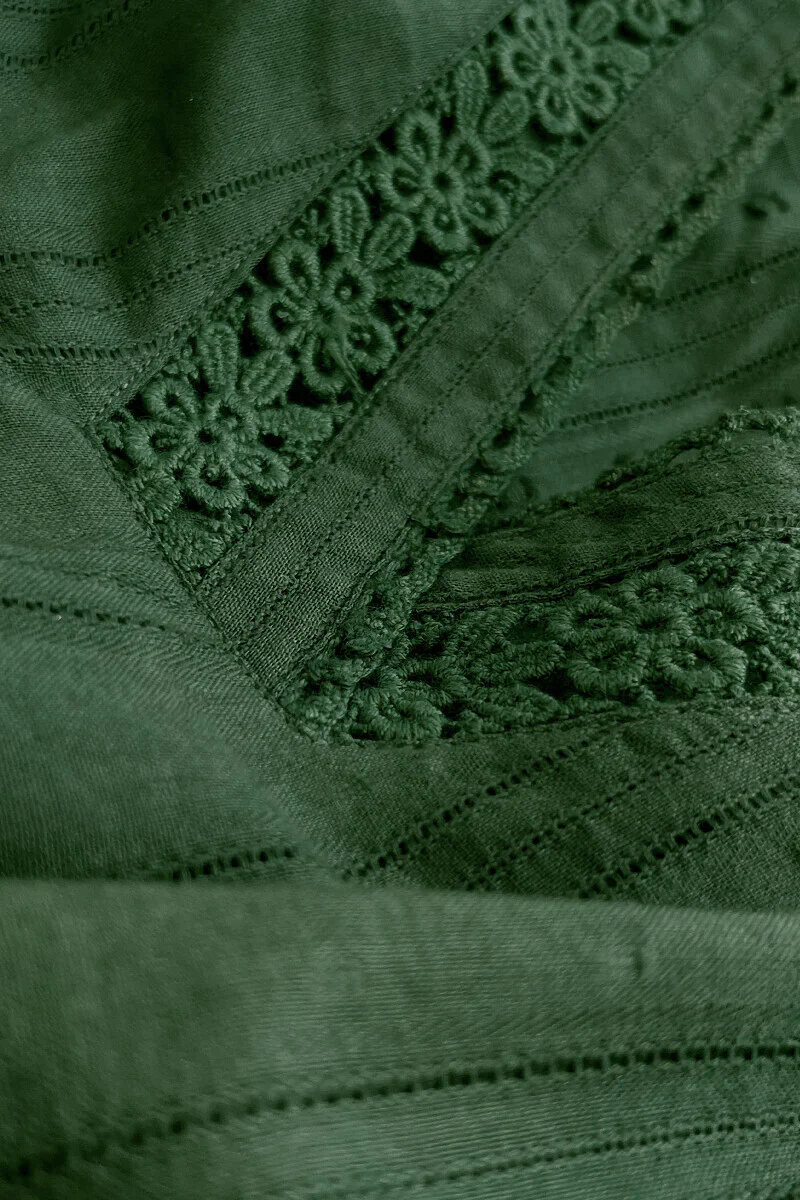 Surplus: Roza Sehr Olive Green Kurta - Image 3