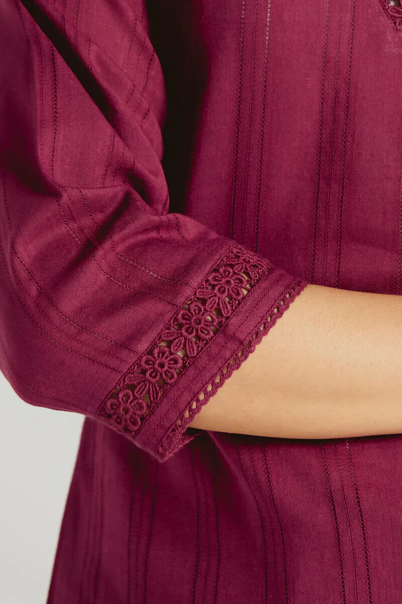 Surplus: Roza Sehr Rose Pink Kurta - Image 5