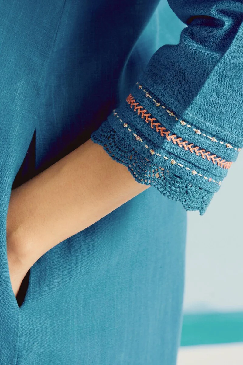 Roza Sehreen Blue Kurta - Image 6