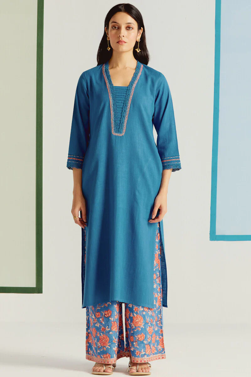 Surplus: Roza Sehreen Blue Kurta - Image 2
