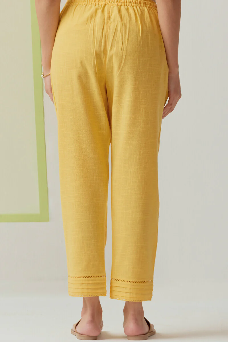 Roza Sehreen Lemon Yellow Narrow Pants - Image 5