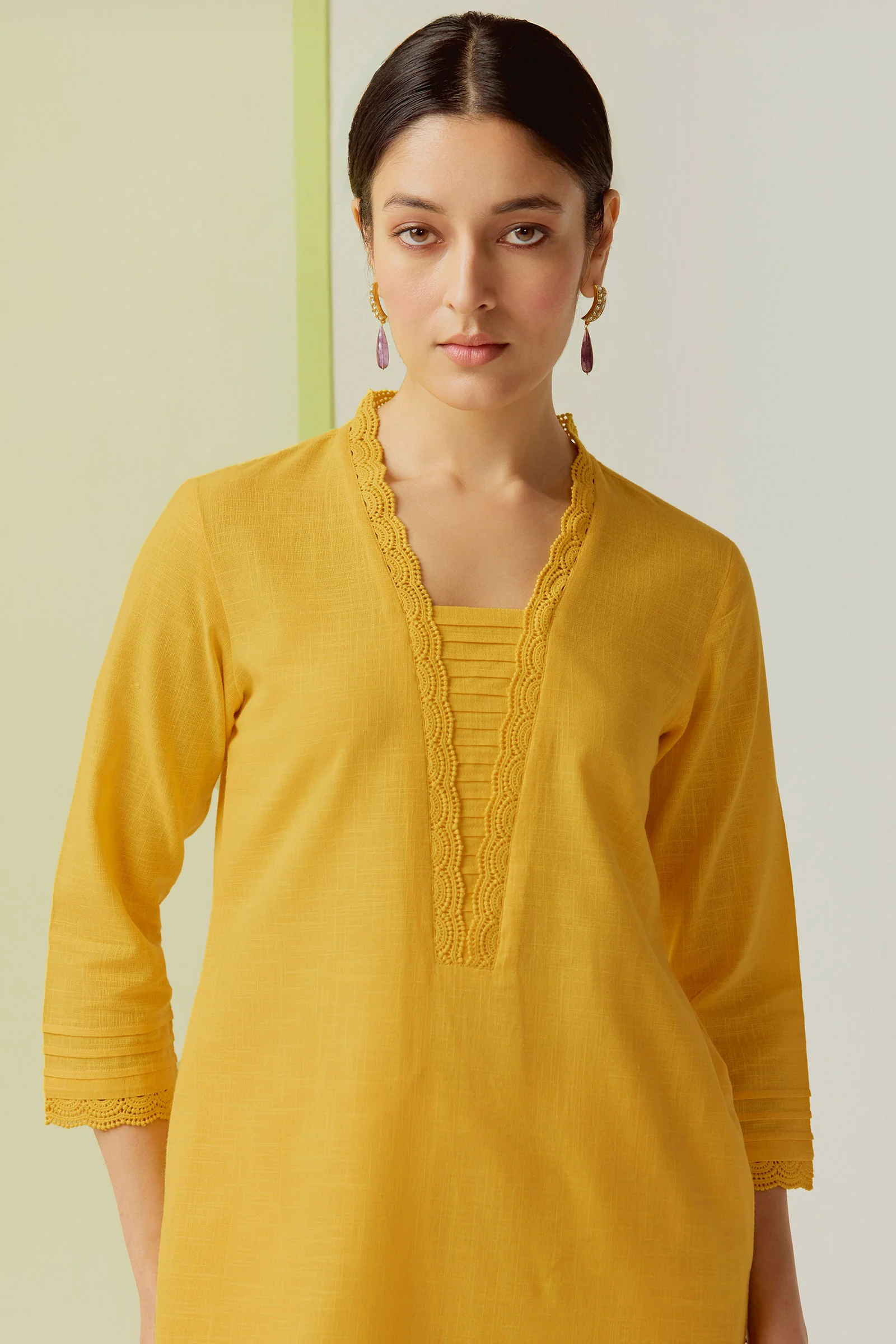 Roza Sehreen Mustard Kurta - Image 4