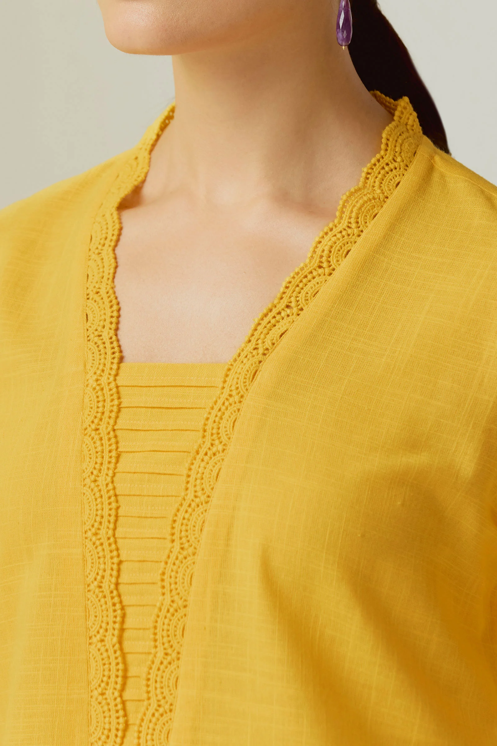 Roza Sehreen Mustard Kurta - Image 5