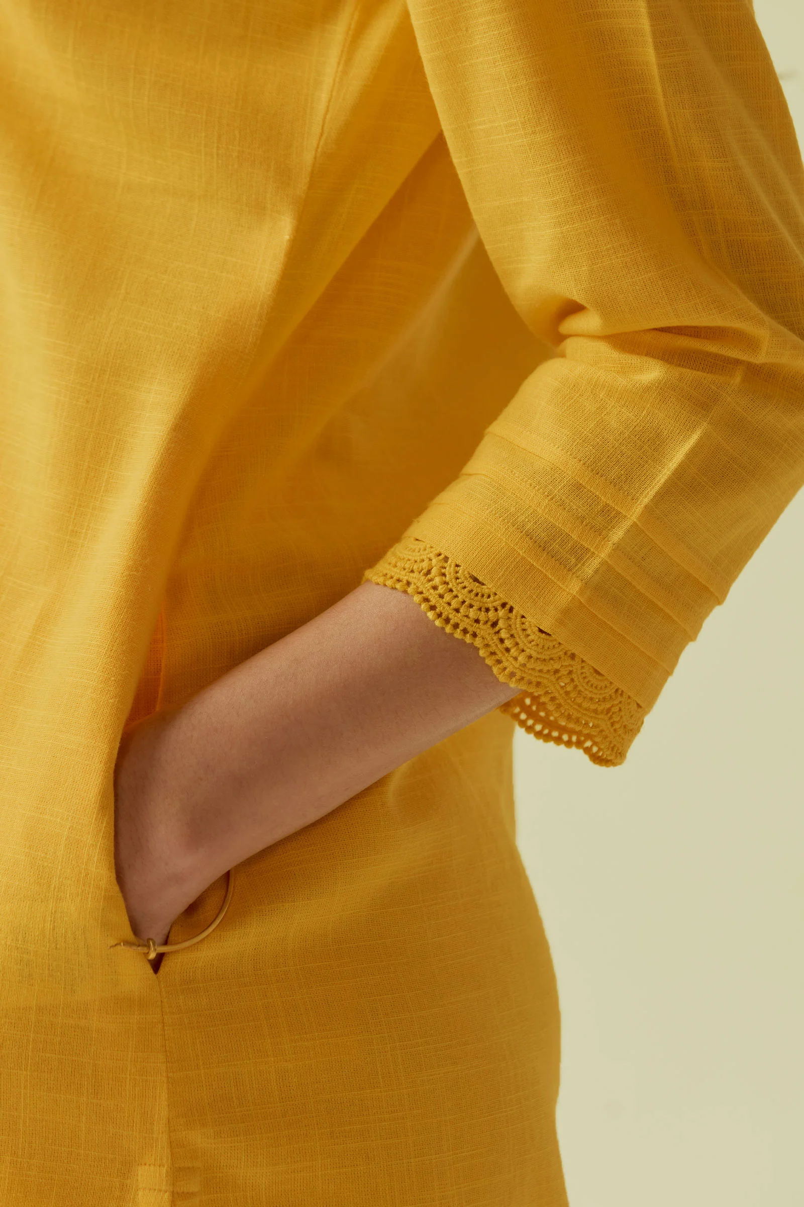 Roza Sehreen Mustard Kurta - Image 6