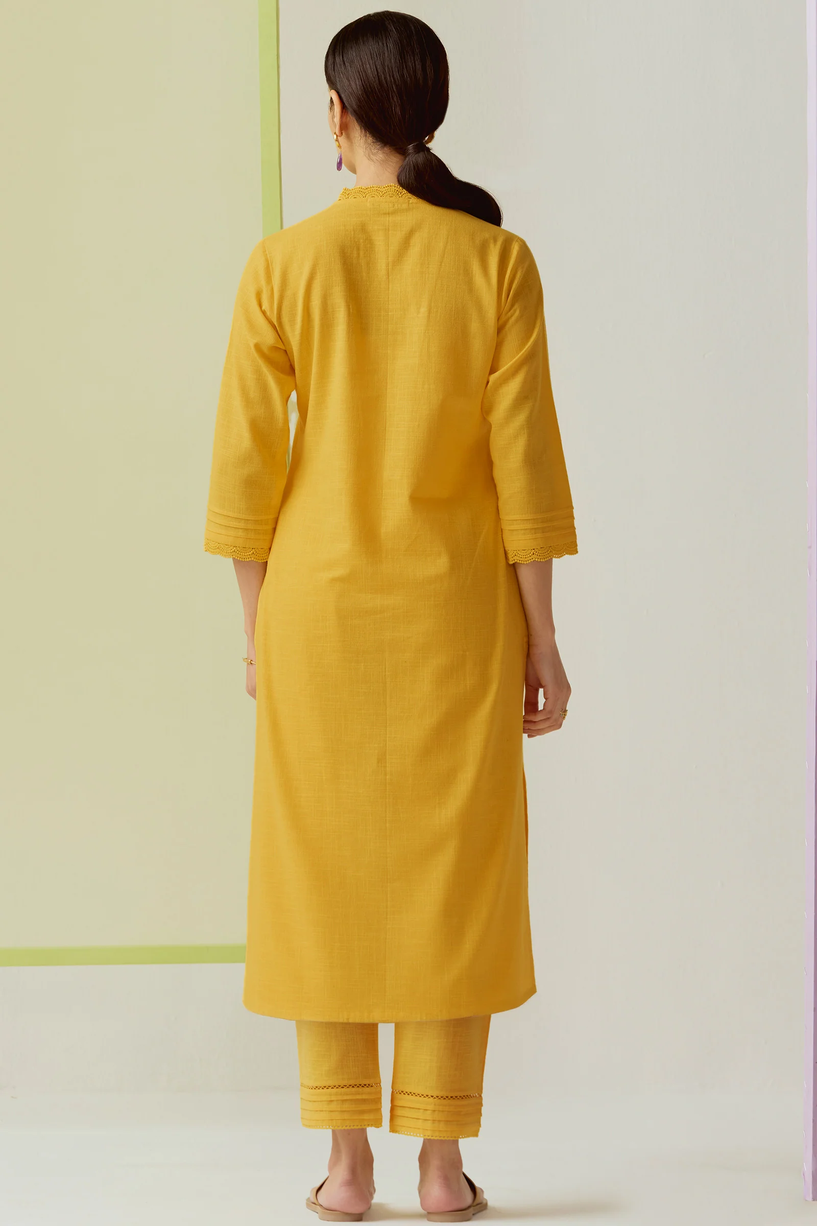 Roza Sehreen Mustard Kurta - Image 7