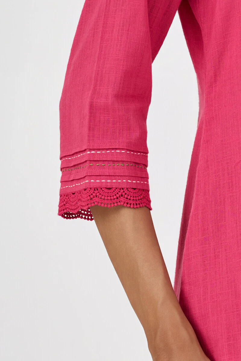 Roza Sehreen Raspberry Kurta - Image 5
