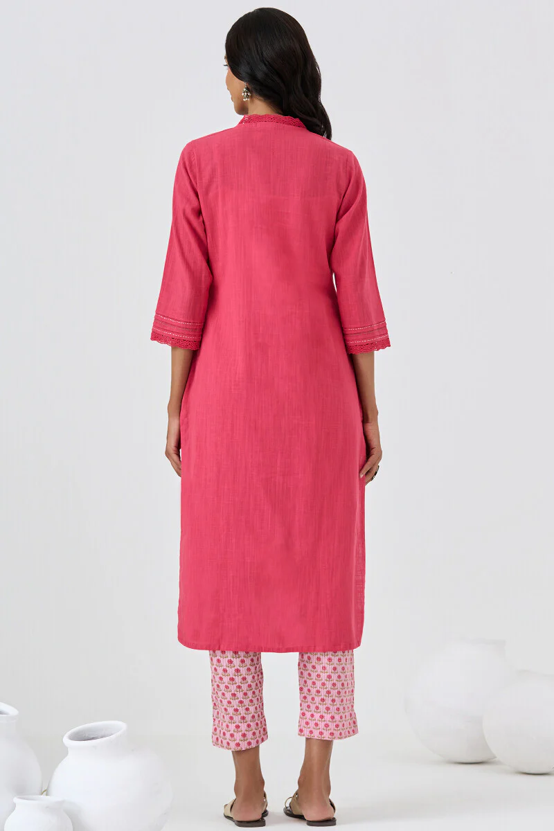 Roza Sehreen Raspberry Kurta - Image 7