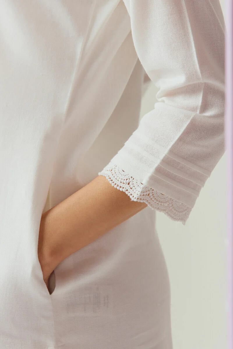 Roza Sehreen White Kurta - Image 6