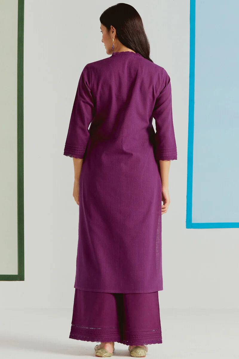 Roza Sehreen Wine Kurta - Image 8