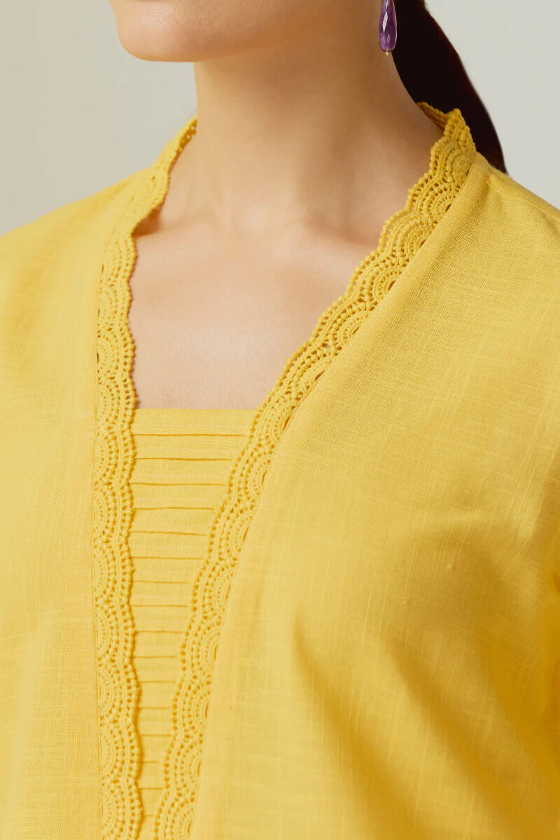 Roza Sehreen Yellow Kurta - Image 4