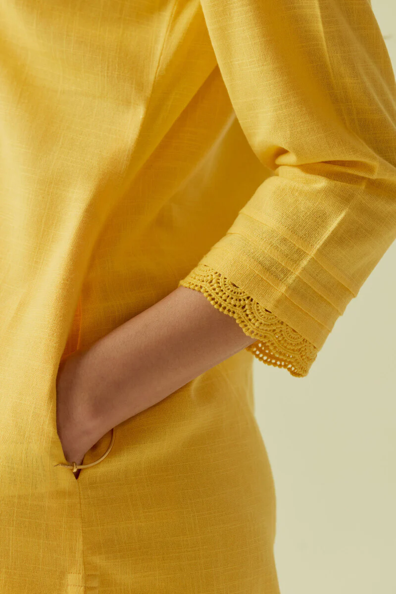 Roza Sehreen Yellow Kurta - Image 6