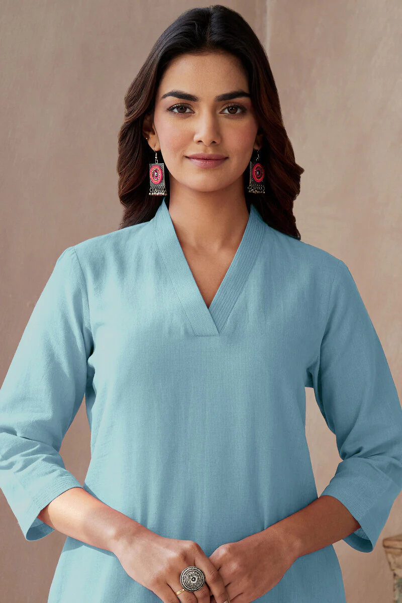 Roza Shirin Blue Kurta