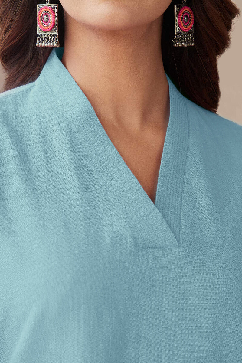 Roza Shirin Blue Kurta - Image 5