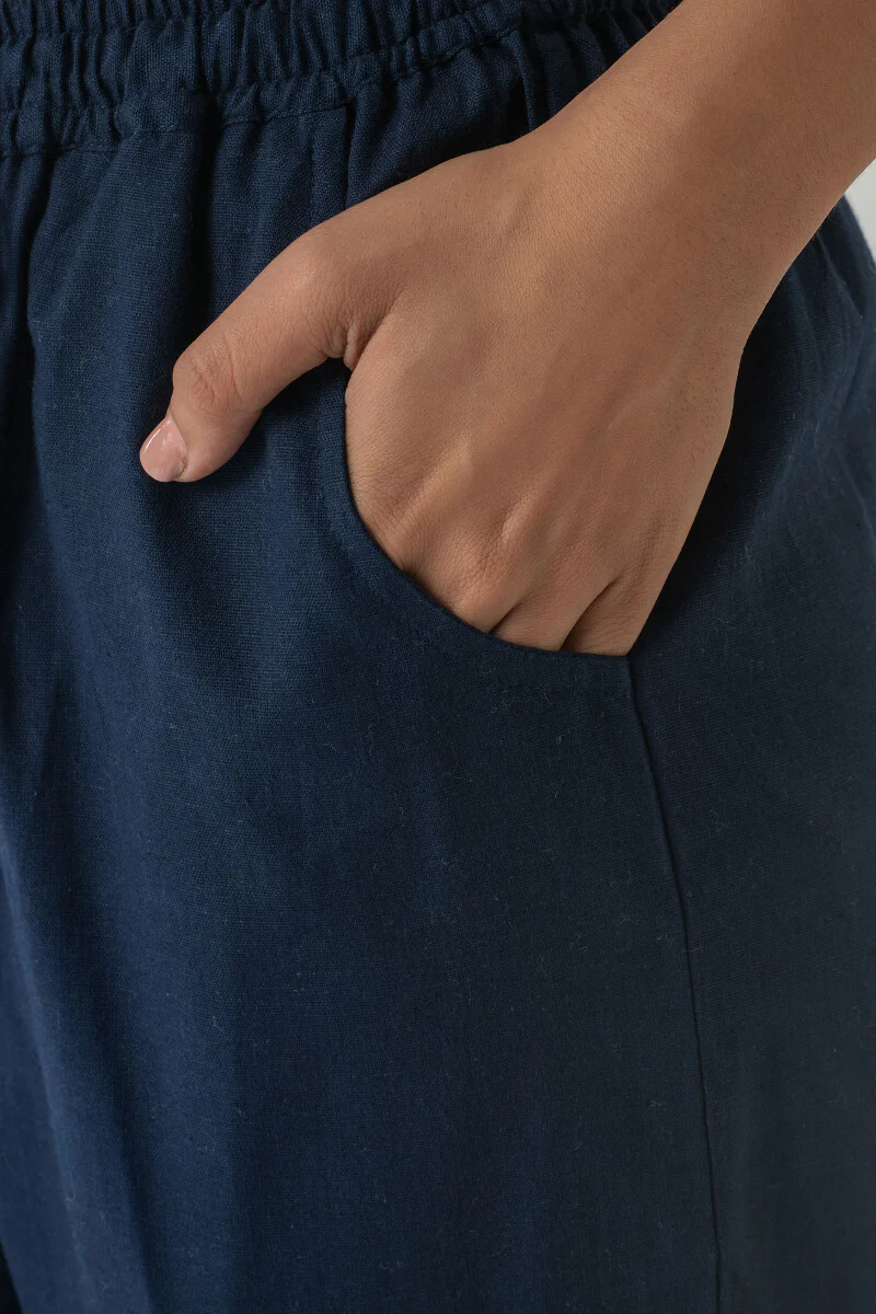 Roza Siya Blue Cotton Pants - Image 2