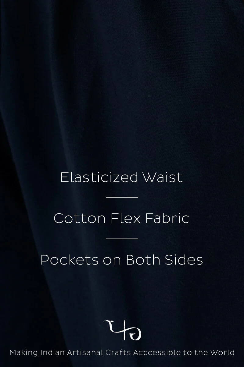 Roza Siya Blue Cotton Pants - Image 5