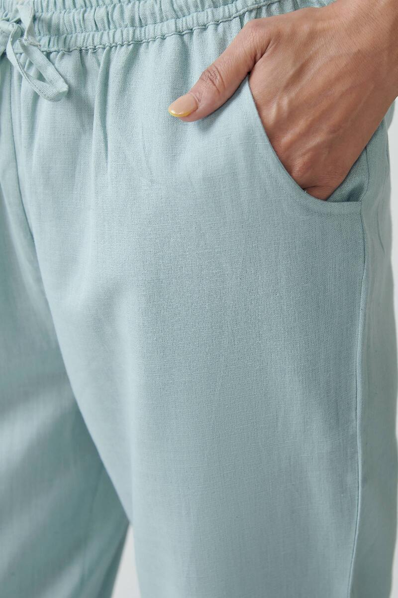 Roza Sky Blue Flex Cotton Pants - Image 2