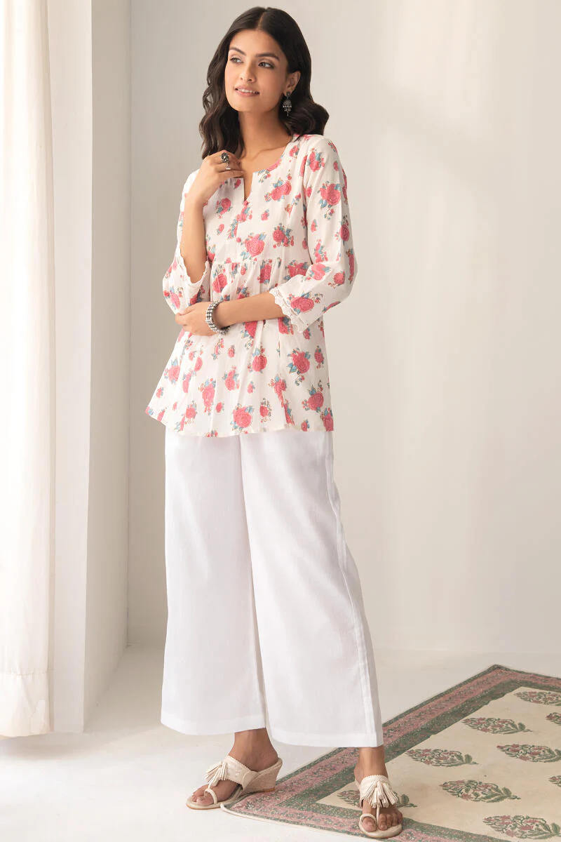 Roza White Flax Cotton Farsi - Image 3