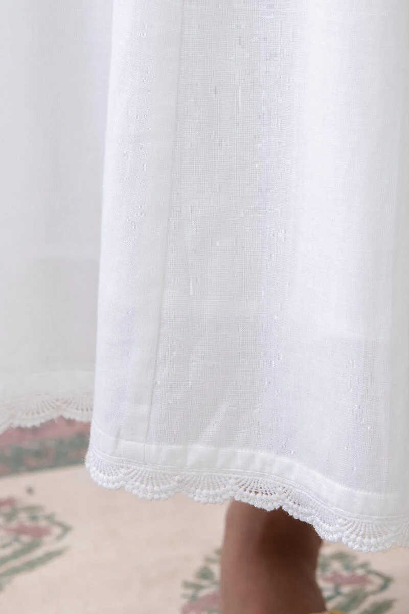 Roza White Handloom Dress - Image 7